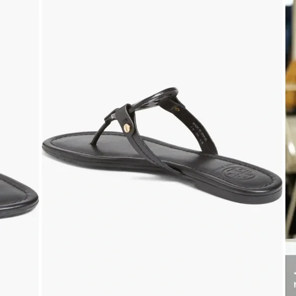 Tory Burch Miller Thong Black Sandals - Picture 2 of 12